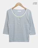 S-On Star Pattern Three Quarter T-Shirt