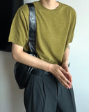 Raiden Round Linen Knit Olive