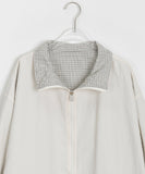 [BAONHAUS] Tobon Reversible Check Nylon Zip-Up Jumper