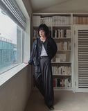Lloyd Pintuck Maxi Wide Belt Slacks