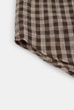 Pookie over gingham check shirt