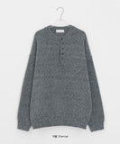 [unisex] Hindley Boucle Henley Neck Over Knit