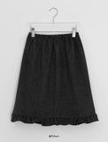 Hillan Wool Frill Banding Midi Skirt