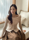 Lohavit Off Shoulder Ribbed Knit