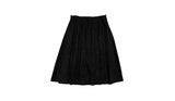 Juku suede midi pintuck skirt