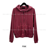 Cream Pigment Waffle Hood Zip-Up