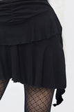 Roteo Unbalance Shirring Brushed Skirt