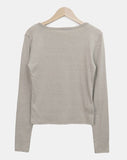 Luhin Underscored Button Long Sleeve T-Shirt