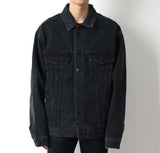Oversize denim jacket Black