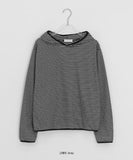Sannive Stripe Hood Long Sleeve Tee