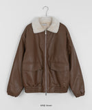 Rikkoi Mink Collar Two-Way Leather Jumper