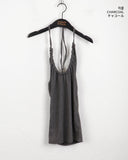 Claire shirring halter strap sleeveless