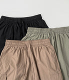 Vacation Beach Summer Banding Cargo Pocket Nylon Shorts