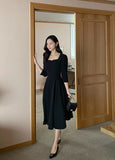 Newvier Heart Neck Puff One Piece
