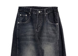 Luke Slit Stitch Black Denim Pants