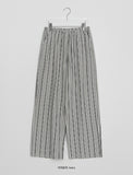 [unisex] Dalmasson Summer Banding Stripe Wide Pants