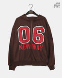 Unon 06 Lettering Oversized Fit Hood Zip-Up