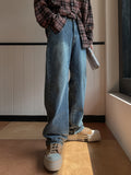 Loose Basic Wide Denim Pants