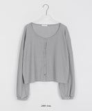 Qunita Summer Puff Round Overfit Cardigan