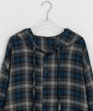 Kdanto Check Hood Long Sleeve Shirt