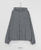 [unisex] Baden Check String Over Hood Shirt