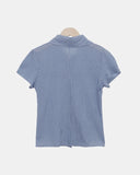 Shukong Check Short Sleeve Blouse