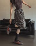 Military Snap Wide Bermuda Pants