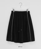 [Unisex] Hucree Track Line Banding Bermuda Pants