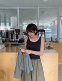 Fushke Color Matching Layered Cap sleeveless