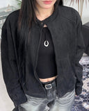 Nez suede biker jacket
