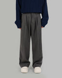 Wool Pintuck Wide Slacks