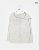 [Strap + Knit SET] Luo Strap Off-Shoulder Wool Knit
