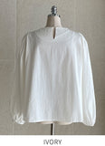 Meringue pintuck shirred blouse