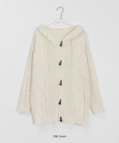 Shitori Duffel Cable Hood Knit Cardigan