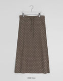 Neiro Cotton Dot Maxi Long Skirt