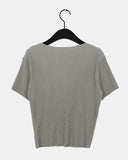 Ento pleats cooling short-sleeved T-shirt