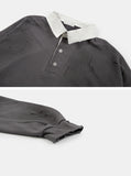 Damage over dirty washed collar t-shirt