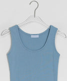 Duhin Basic Color Layered Round Sleeveless