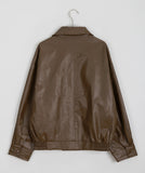 Rowyn Collar Leather Jumper