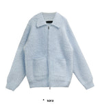 MOHAIR POCKET ZIP-UP