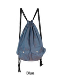 Ker pleats Glossy string backpack