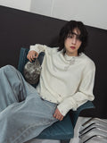 Clo damage loose fit knitwear