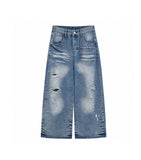 Binden Wash Damaged Wide Denim