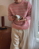 Bren Brush Striped Round Knit
