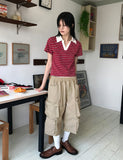 PK STRIPE HALF T