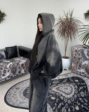 Hollen denim washed over hoodie