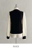 Duren Combination Knit Vest Tie Blouse