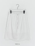 Lahin Satin Banding Layered Midi Skirt