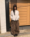 Serum High-Neck Button Field Jacket
