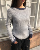 Luhan Alpaca Wool Round Ribbed Knit